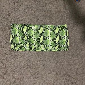 Lime Green Snake Print Top. Never worn, Shein 3x